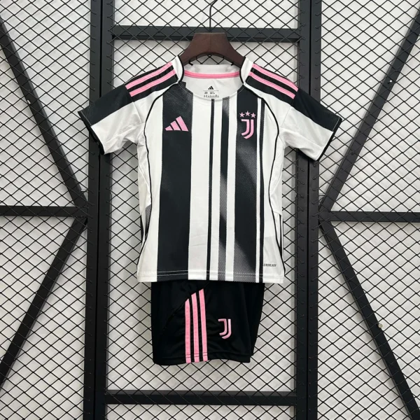 2025-2026  Juventus FC Home Football Jersey and Short Kit