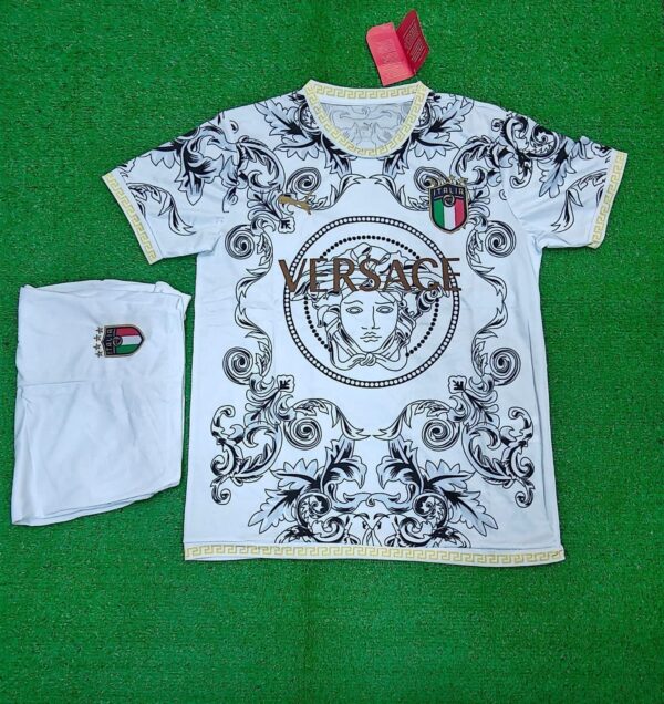 Italy X Versace White Jersey and Shorts