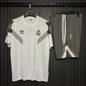 Real Madrid White and Grey Classic jersey and Shorts