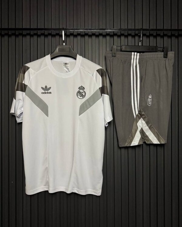 Real Madrid White and Grey Classic jersey and Shorts